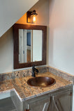 Installation Image of Premier Copper Products 36" Hand Hammered Rectangle Copper Mirror, MFREC3631