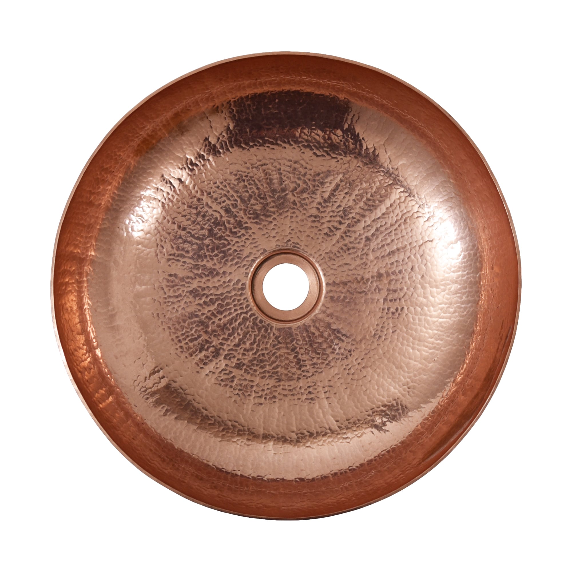 Native Trails Maestro 14.5" Round Vessel Copper Bathroom Sink, Polished Copper, CPS483 Product Image