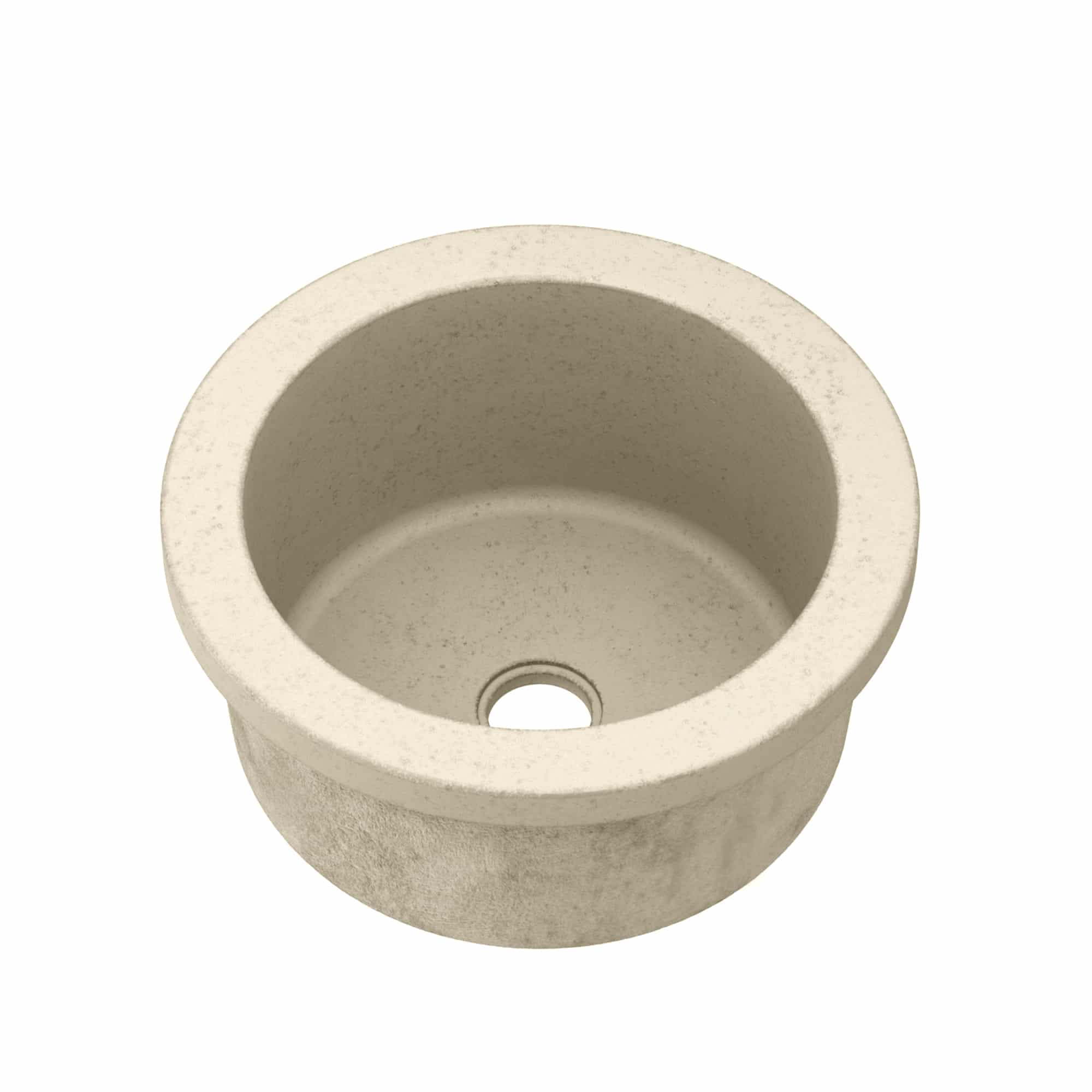 Native Trails Malibu 14" Round NativeStone Concrete Bar/Prep Sink, Sand, NSB1407-D