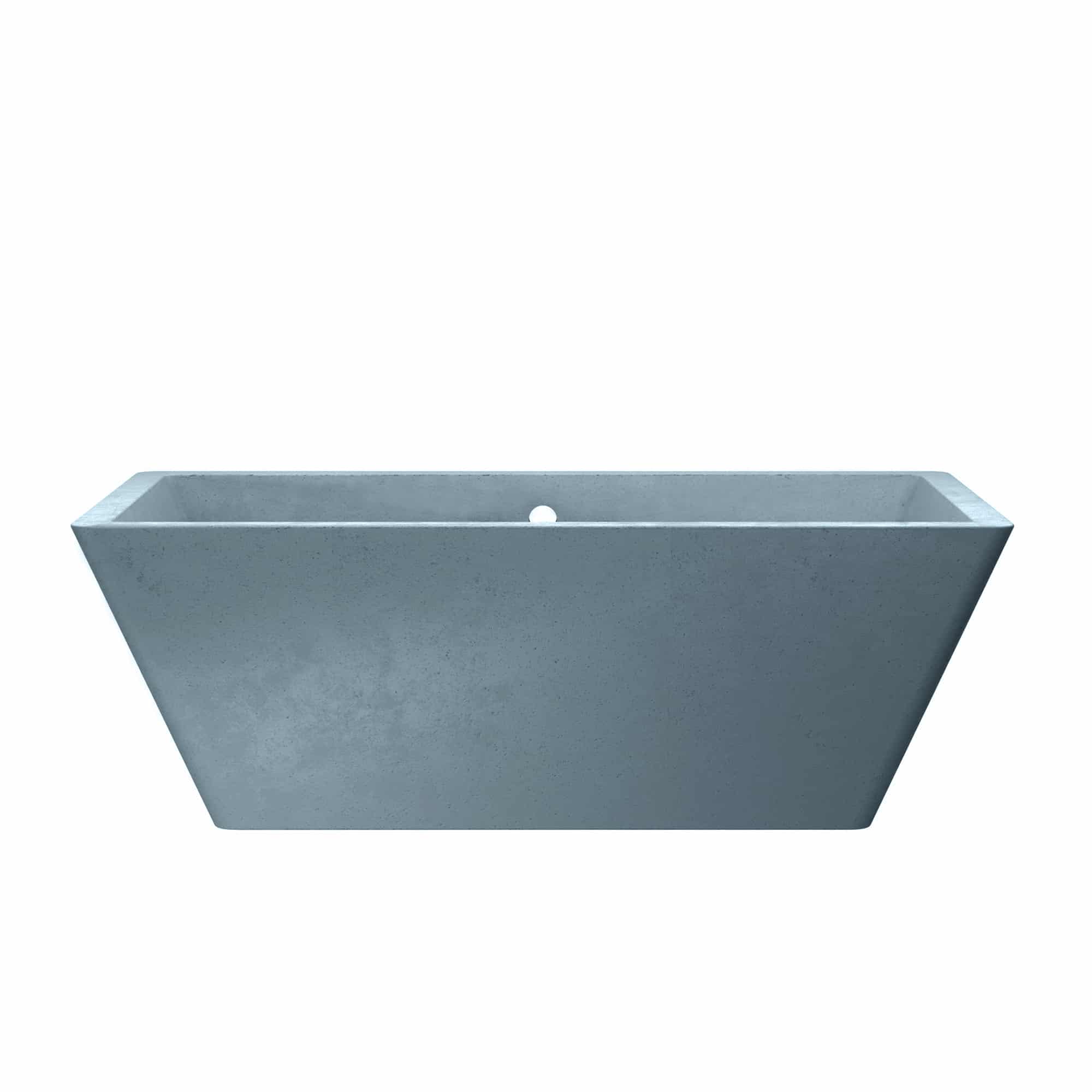 Native Trails 66" NativeStone Concrete Mendocino Freestanding Bathtub, Ocean, NST6634-O
