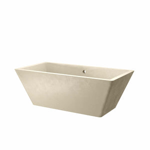 Native Trails 66" NativeStone Concrete Mendocino Freestanding Bathtub, Sand, NST6634-D