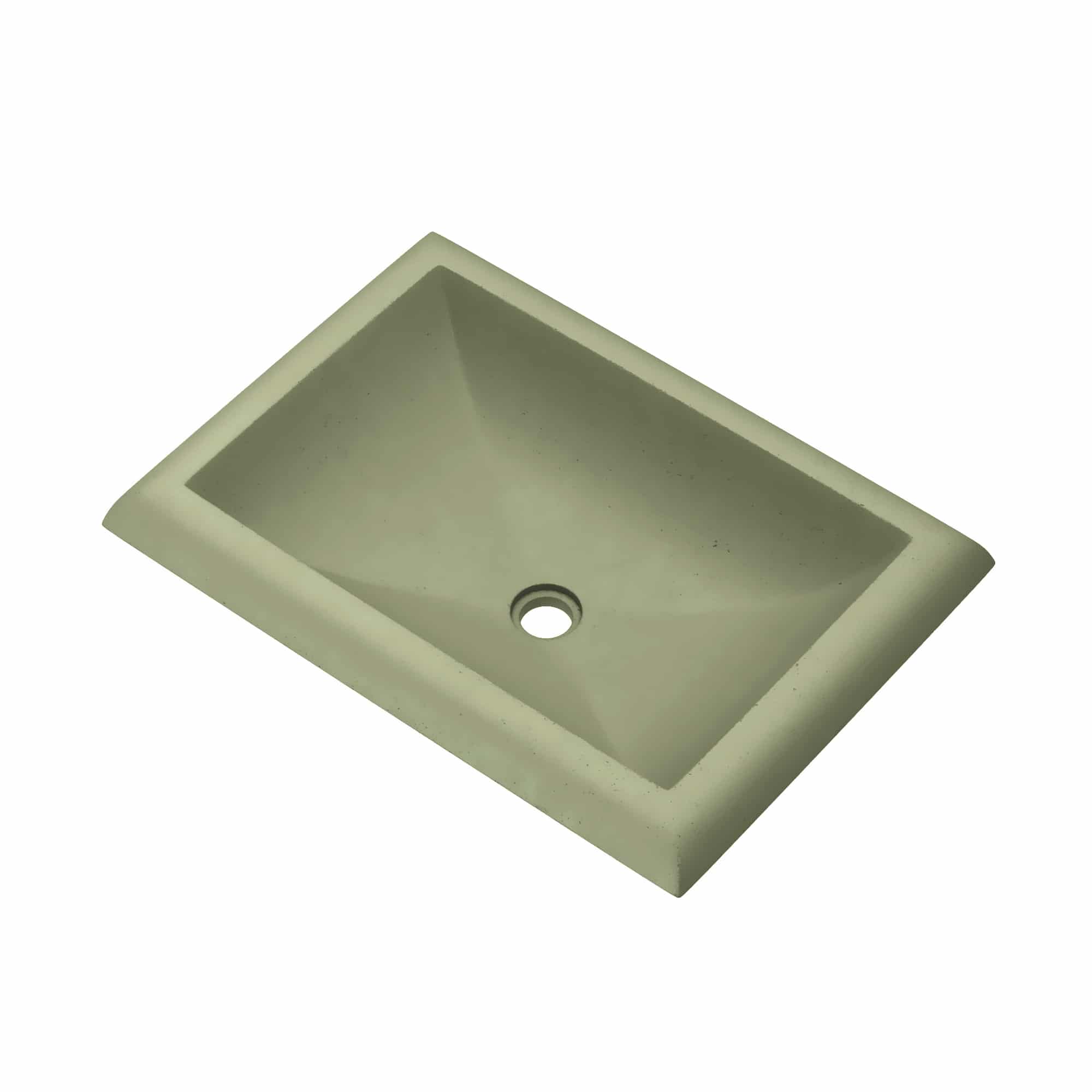 Native Trails Montecito 21.5" x 15.5" Rectangle Drop In NativeStone Concrete ADA Bathroom Sink, Sage, NSL2216-G