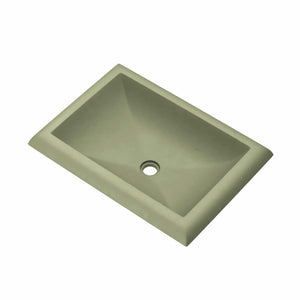 Native Trails Montecito 21.5" x 15.5" Rectangle Drop In NativeStone Concrete ADA Bathroom Sink, Sage, NSL2216-G