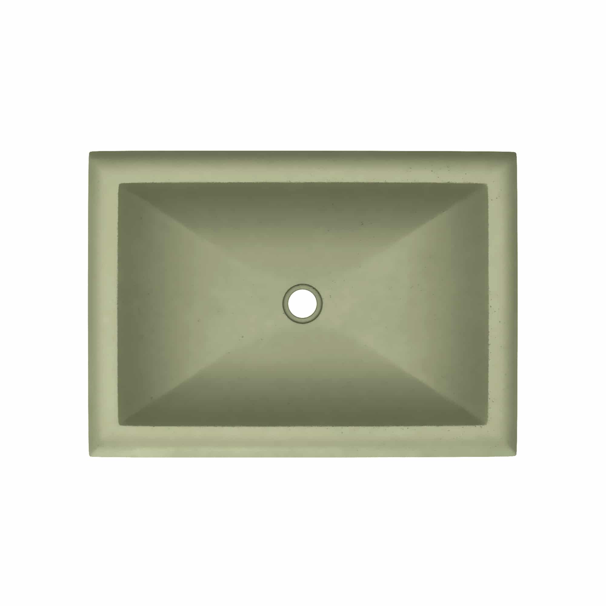 Native Trails Montecito 21.5" x 15.5" Rectangle Drop In NativeStone Concrete ADA Bathroom Sink, Sage, NSL2216-G Product Image
