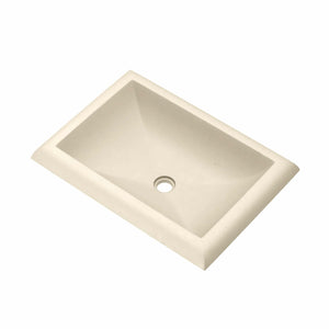 Native Trails Montecito 21.5" x 15.5" Rectangle Drop In NativeStone Concrete ADA Bathroom Sink, Sand, NSL2216-D