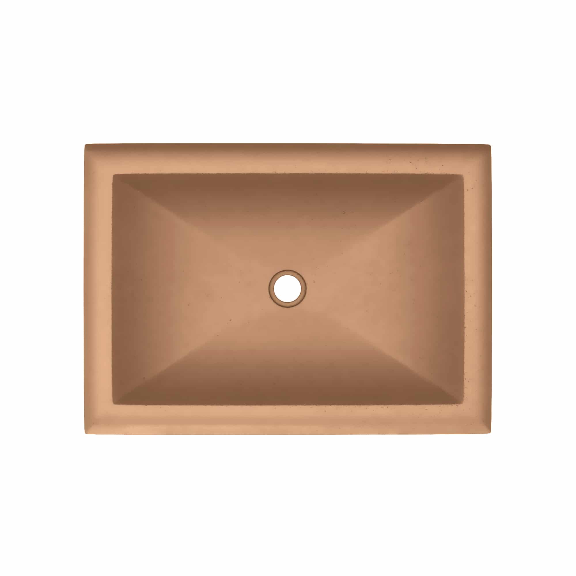 Native Trails Montecito 21.5" x 15.5" Rectangle Drop In NativeStone Concrete Bathroom Sink, Terracotta, NSL2216-T Product Image