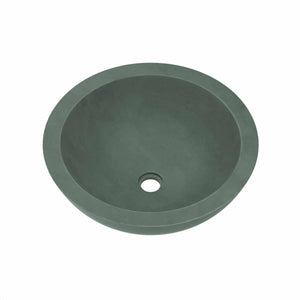 Native Trails Morro 17" Round Vessel NativeStone Concrete Bathroom Sink, Forest, NSL1705-F