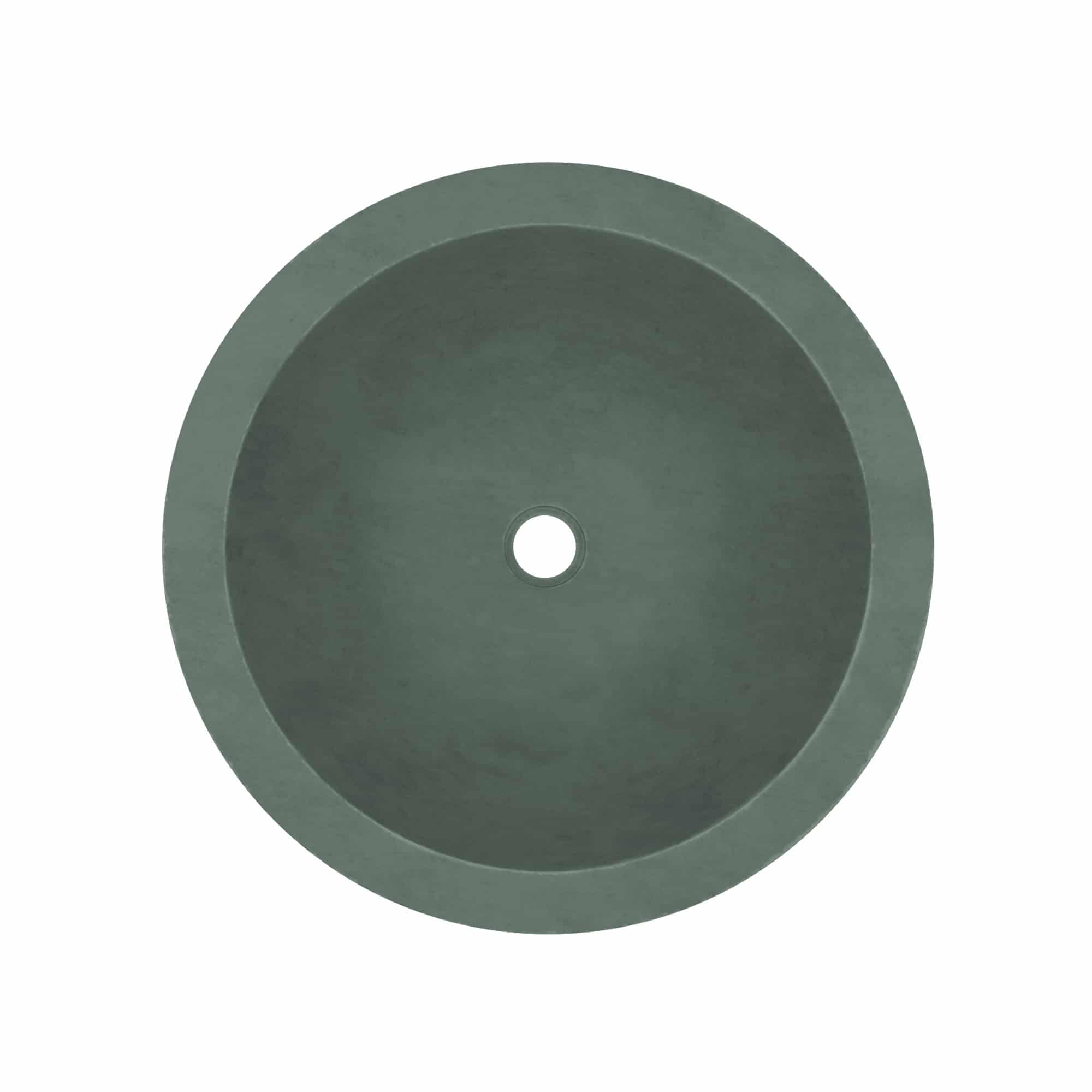 Native Trails Morro 17" Round Vessel NativeStone Concrete Bathroom Sink, Forest, NSL1705-F Product Image