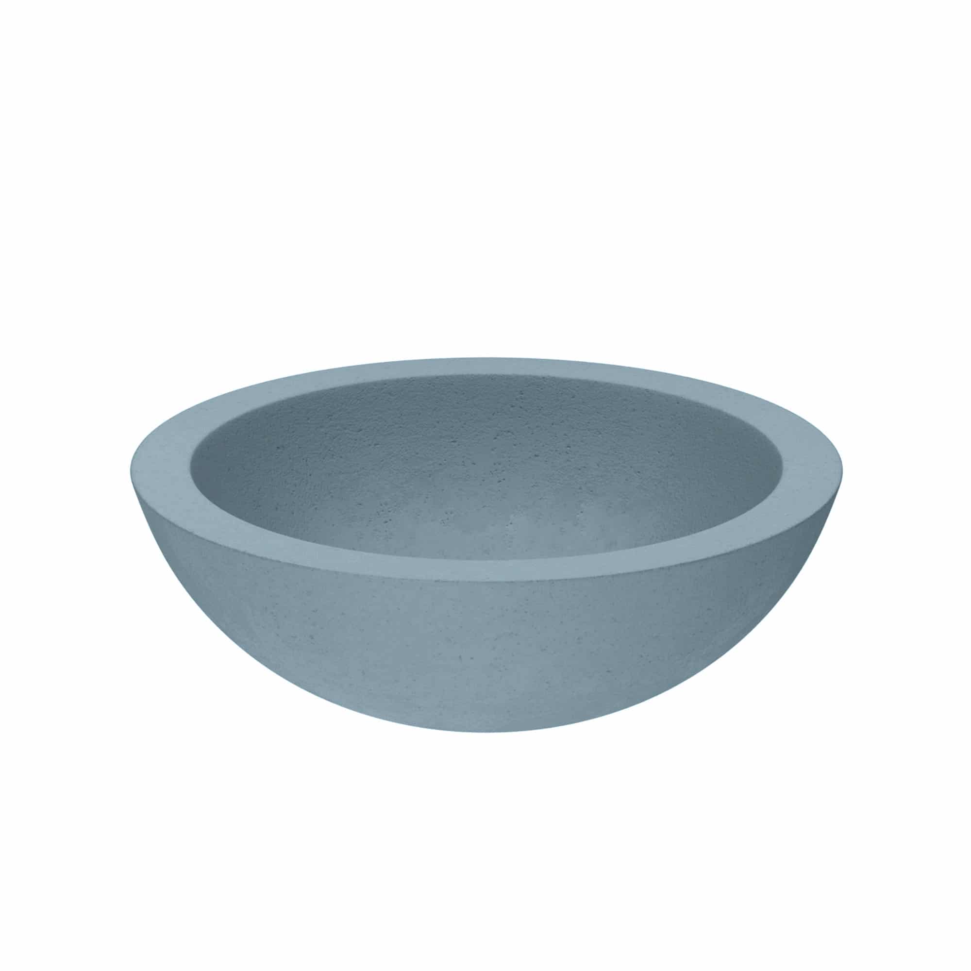 Native Trails Morro 17" Round Vessel NativeStone Concrete Bathroom Sink, Ocean, NSL1705-O