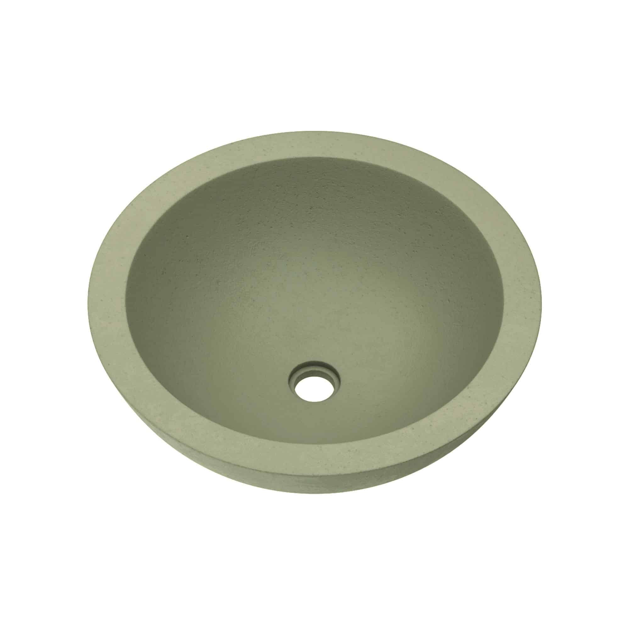 Native Trails Morro 17" Round Vessel NativeStone Concrete Bathroom Sink, Sage, NSL1705-G Product Image