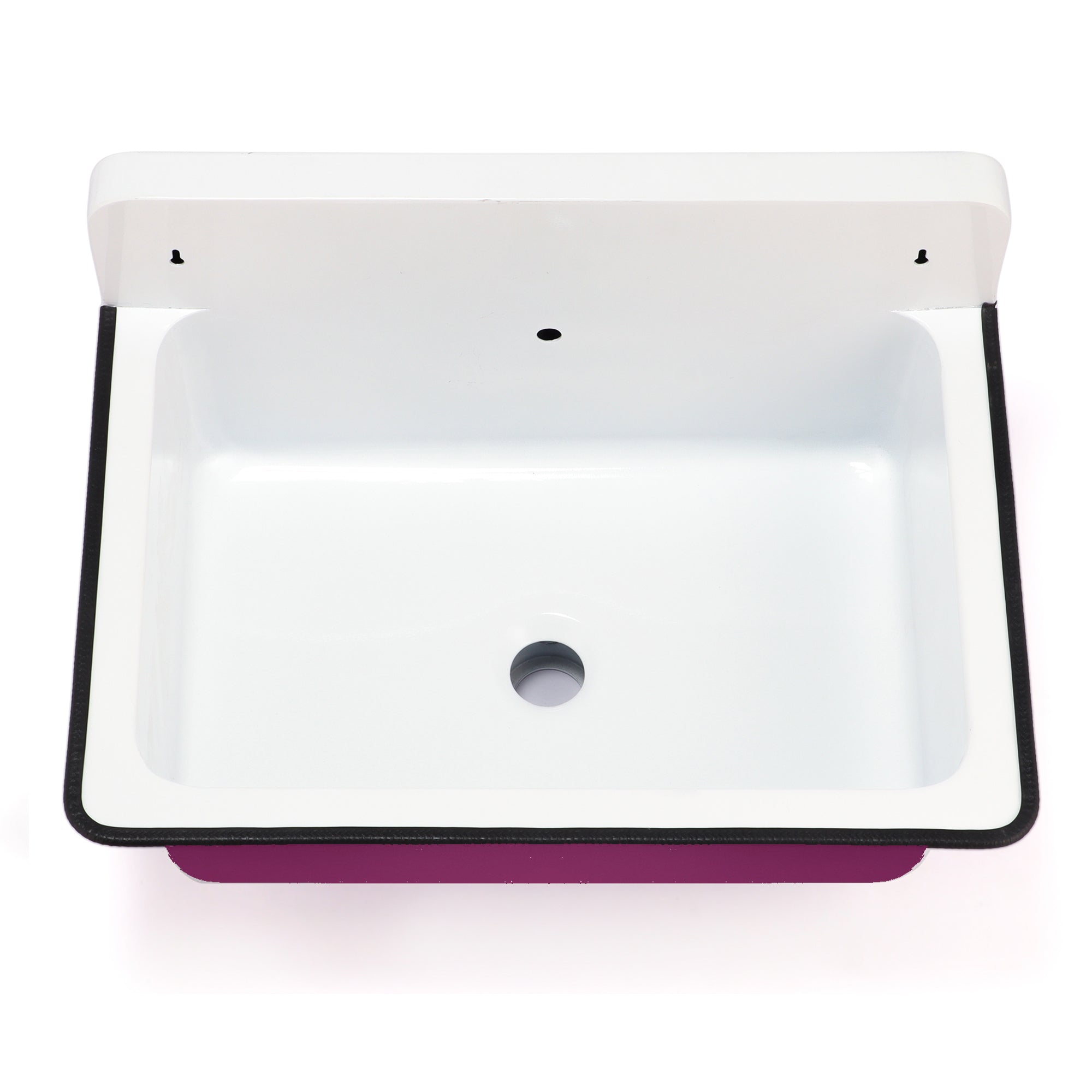 Nantucket Sinks Anchor 19.5" x 14" Irregular Wallmount Iron Bathroom Sink with Accessories, White/White, NS-ACBS20OF-PNKW