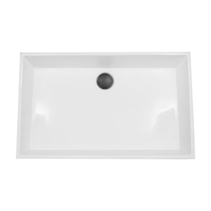 Alternate Image for Nantucket Sinks Glacierstone 24" Glacierstone Bathroom Sink, White, NS-GSTR24