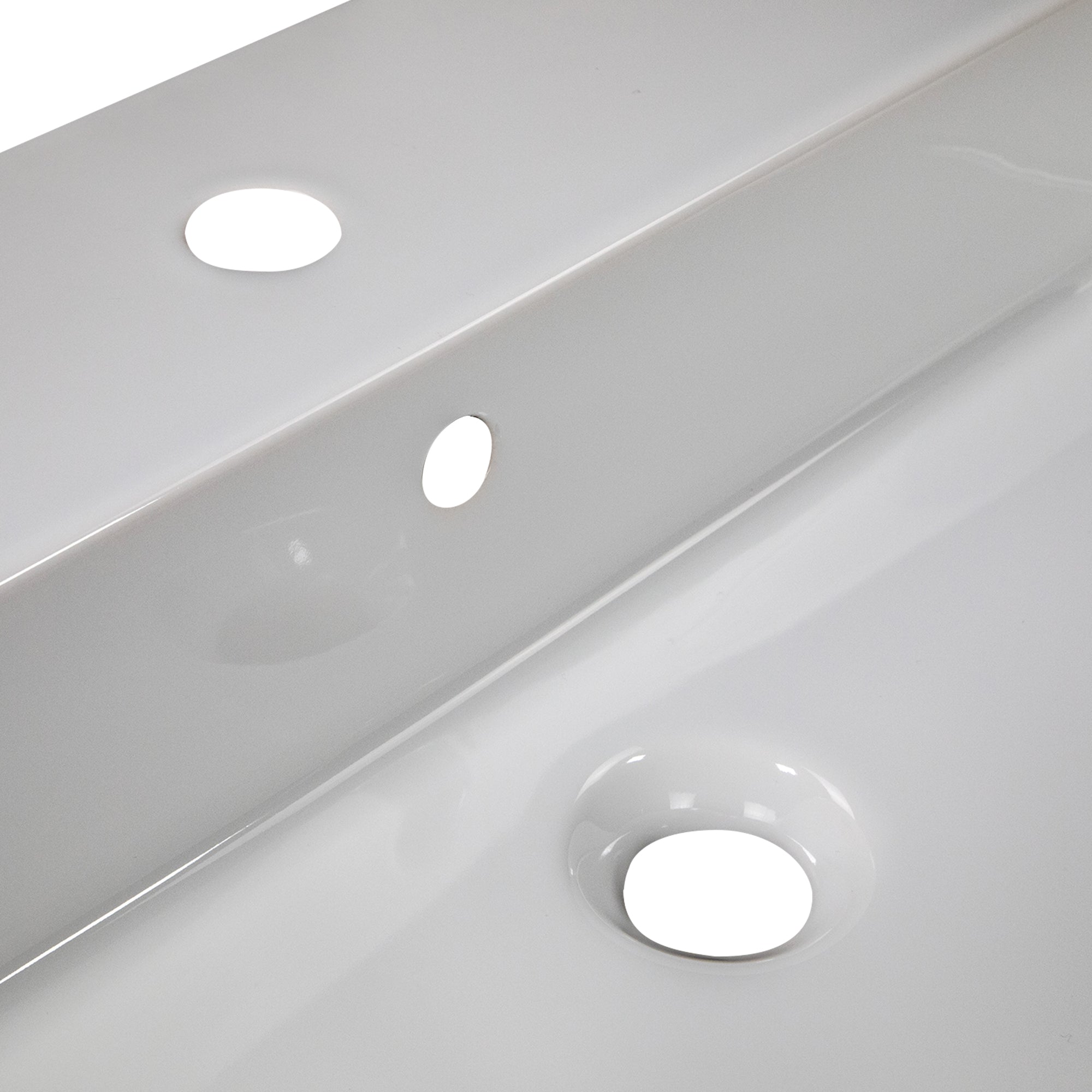 Nantucket Sinks Newport 28" x 18" Rectangle Wallmount Fireclay Bathroom Sink with Accessories, White, NS-NPCS28W