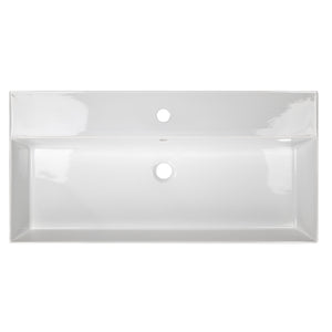 Alternate Image for Nantucket Sinks Newport 36" x 18" Rectangle Wallmount Fireclay Bathroom Sink with Accessories, White, NS-NPCS36W