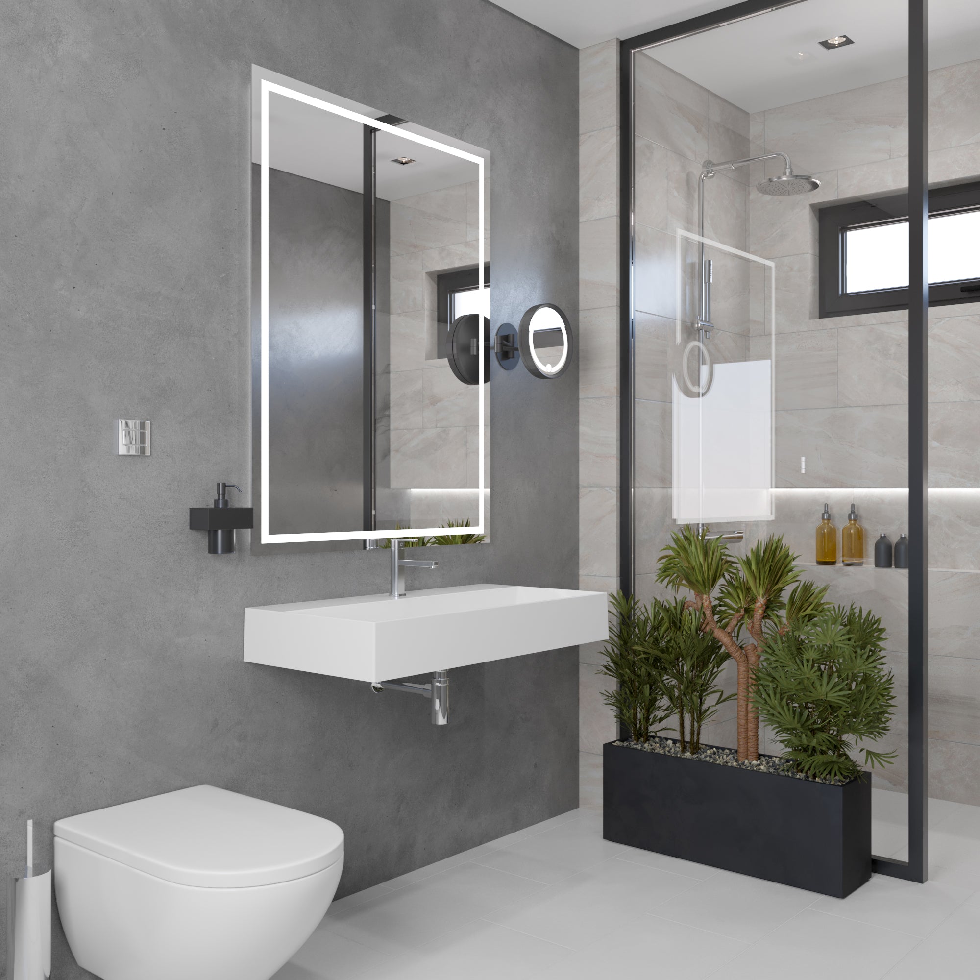 Nantucket Sinks Newport 36" x 18" Rectangle Wallmount Fireclay Bathroom Sink with Accessories, White, NS-NPCS36W