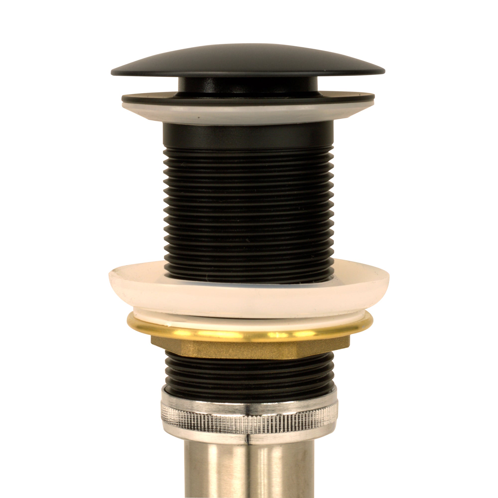 Nantucket Sinks' Matte Black Finish Umbrella Drain NS-UDMB