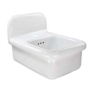 Alternate Image for Nantucket Sinks Victorian 13.58" x 17.91" Irregular Wallmount Fireclay Bathroom Sink with Accessories, White/White, NS-VCDM14-WW