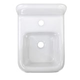 Nantucket Sinks Victorian 13.58" x 17.91" Irregular Wallmount Fireclay Bathroom Sink with Accessories, White/White, NS-VCDM14-WW