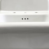 Nantucket Sinks Victorian 19.5" x 17.75" Irregular Wallmount Fireclay Bathroom Sink with Accessories, White/White, NS-VCDM20-WW