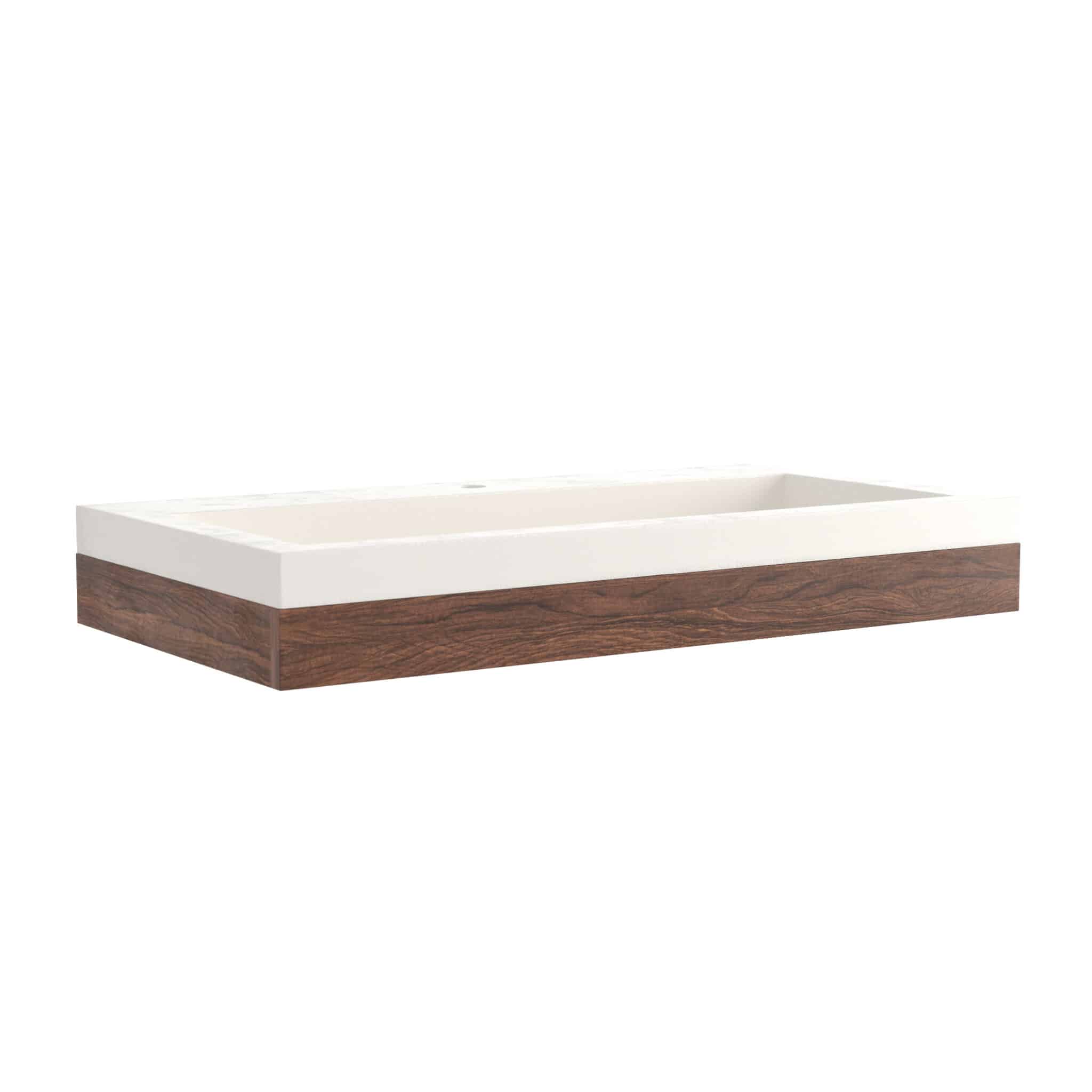 Native Trails Winemaker Napa 36" Wall-Mount Reclaimed Wood Vanity Base in Cask Oak, VNP361