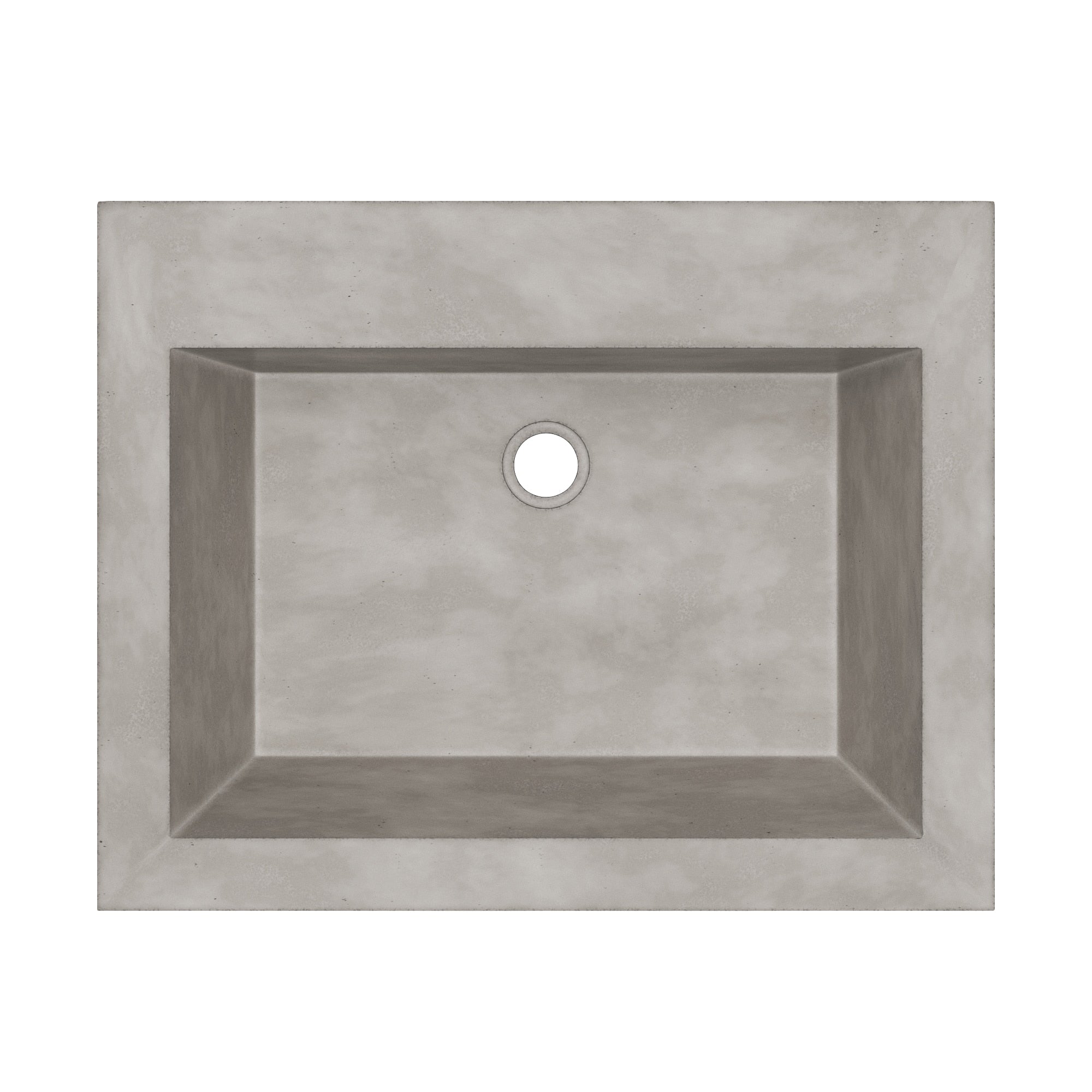 Native Trails Natoma 24" x 19" Rectangle Wall Mount NativeStone Concrete ADA Bathroom Sink, Ash, NSL2405-AX Product Image