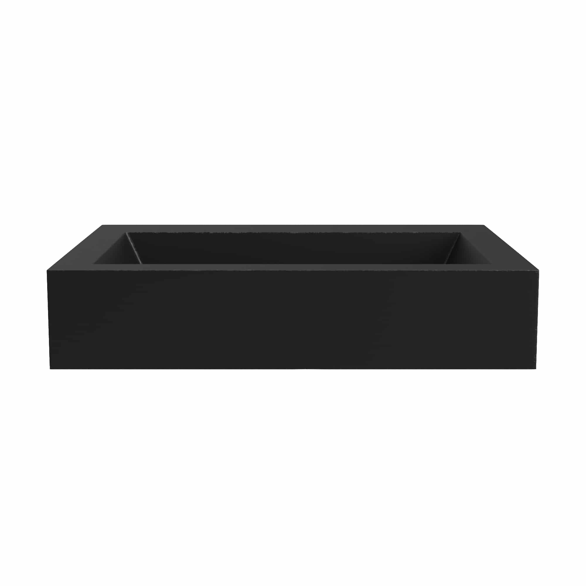 Native Trails Natoma 24" x 19" Rectangle Wall Mount NativeStone Concrete ADA Bathroom Sink, Charcoal, NSL2405-CX Product Image