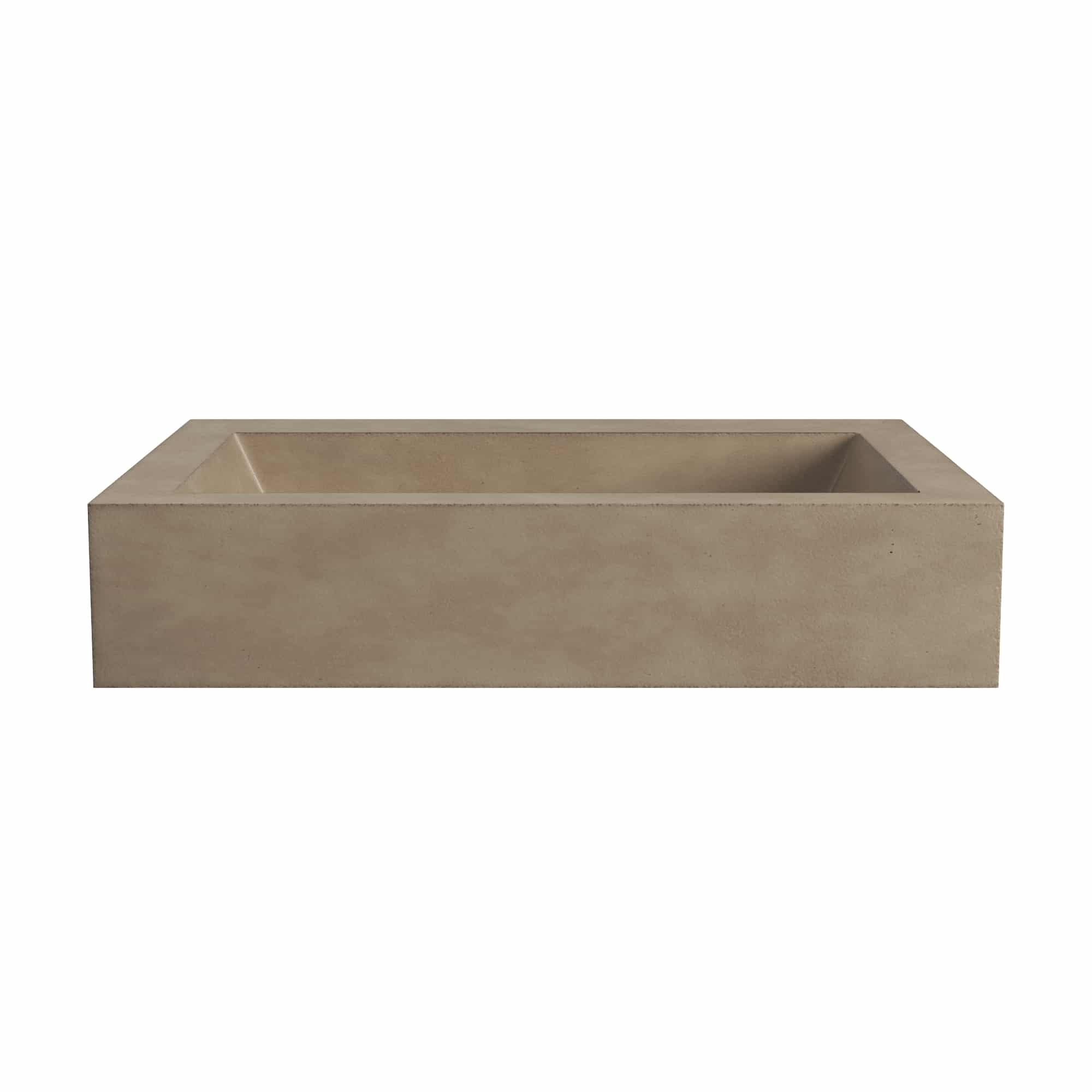 Native Trails Natoma 24" x 19" Rectangle Wall Mount NativeStone Concrete ADA Bathroom Sink, Earth, NSL2405-EX Product Image