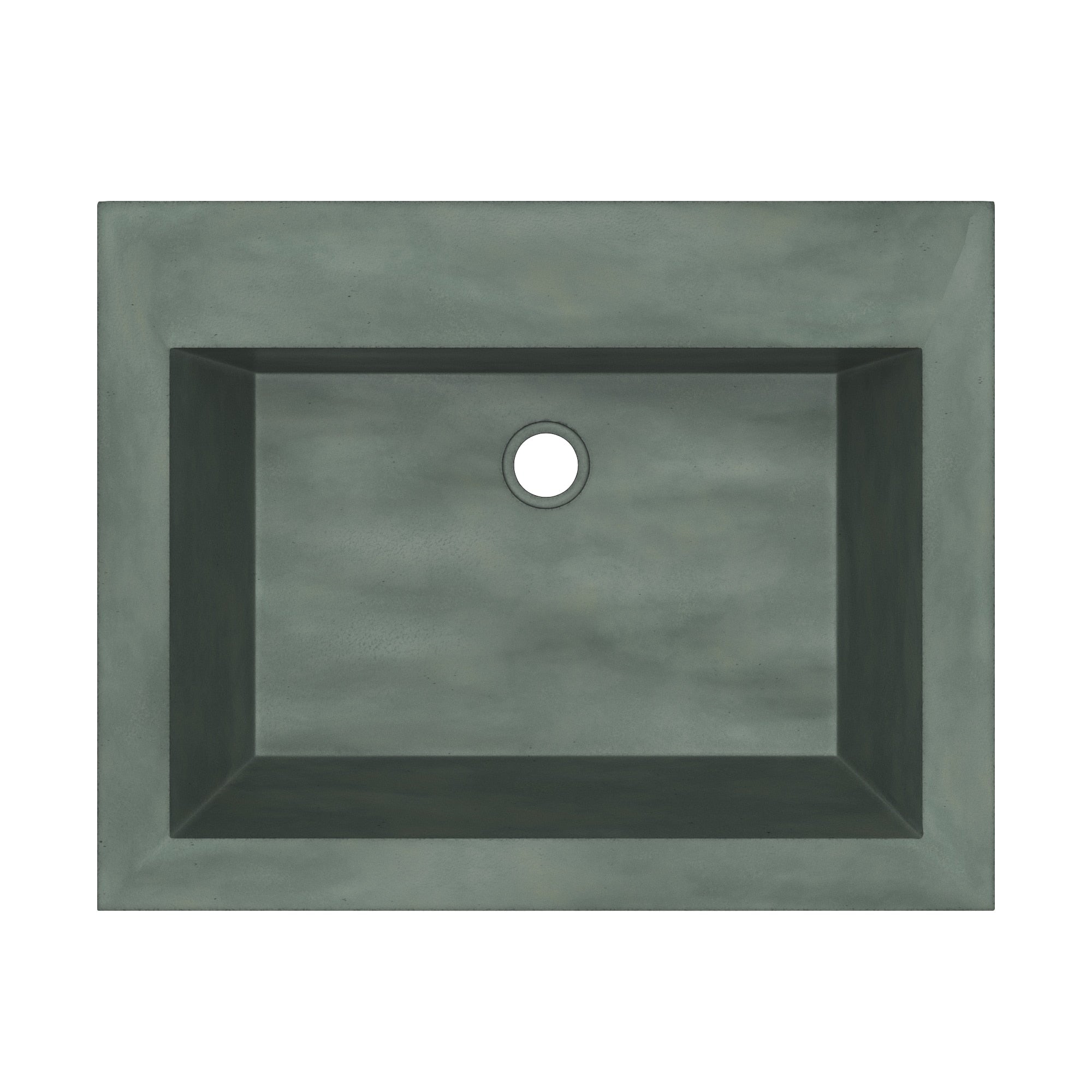 Native Trails Natoma 24" x 19" Rectangle Wall Mount NativeStone Concrete ADA Bathroom Sink, Forest, NSL2405-FX Product Image