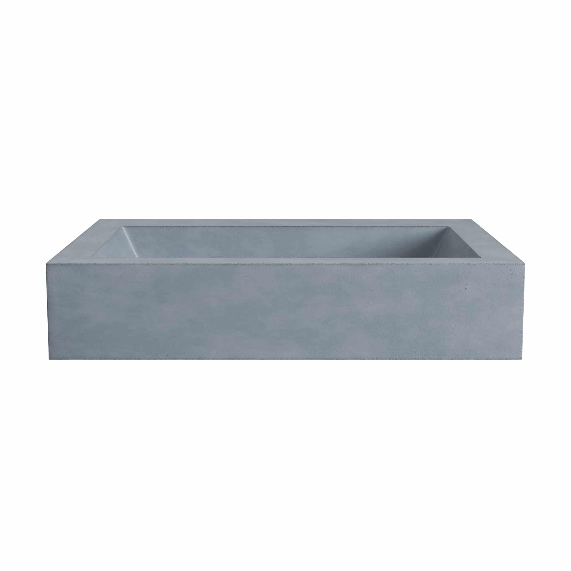 Native Trails Natoma 24" x 19" Rectangle Wall Mount NativeStone Concrete ADA Bathroom Sink, Ocean, NSL2405-OX Product Image