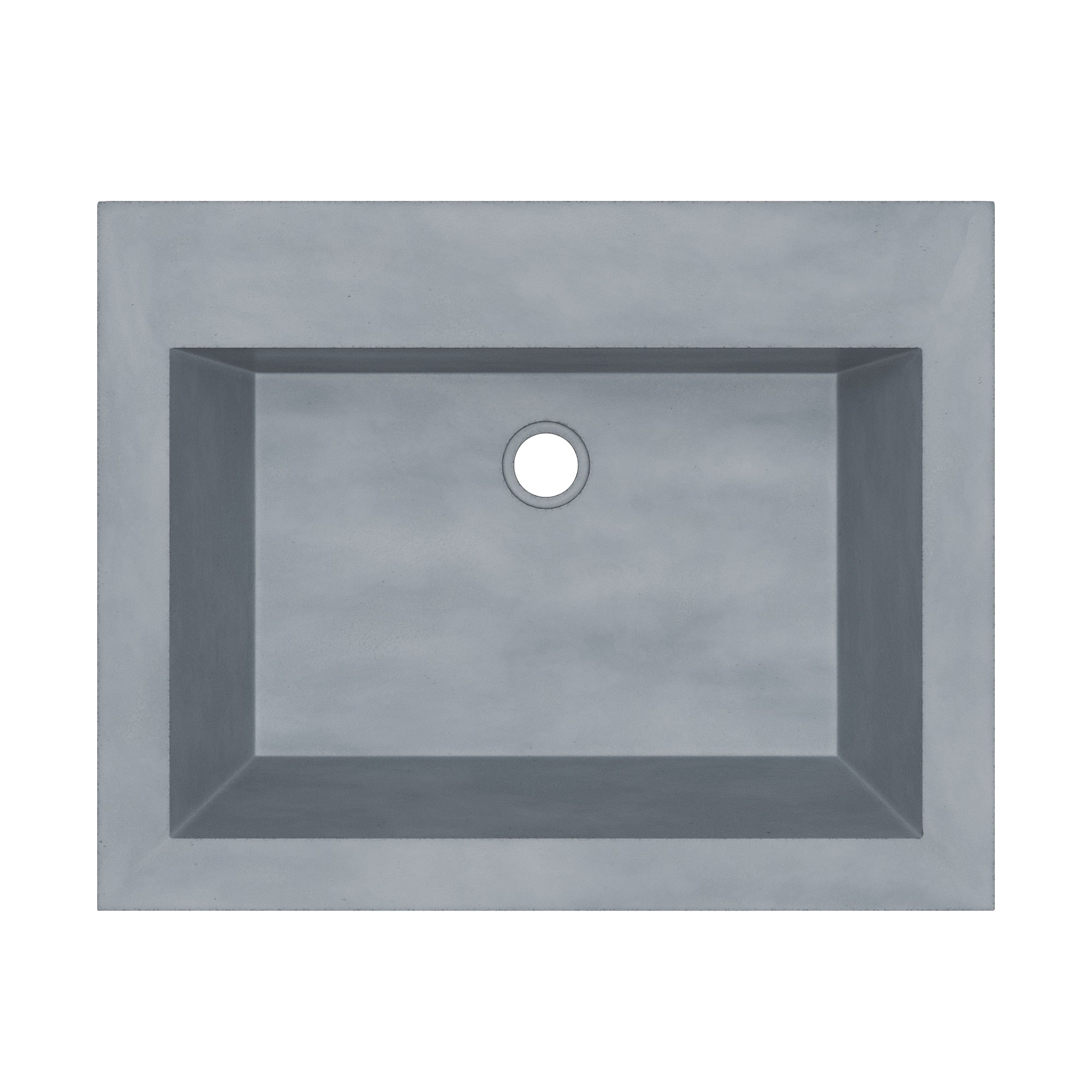 Native Trails Natoma 24" x 19" Rectangle Wall Mount NativeStone Concrete ADA Bathroom Sink, Ocean, NSL2405-OX Product Image