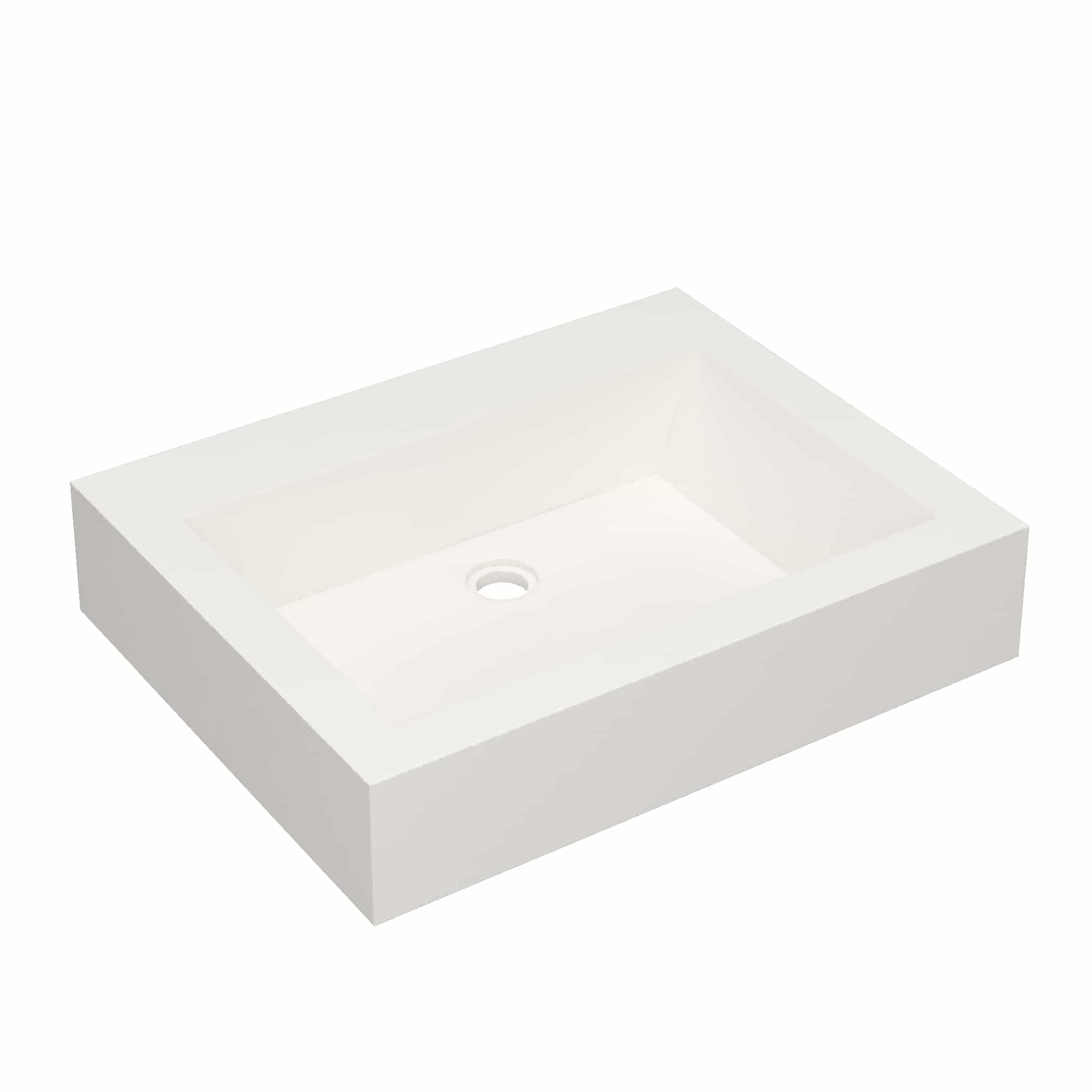Native Trails Natoma 24" x 19" Rectangle Wall Mount NativeStone Concrete ADA Bathroom Sink, Pearl, NSL2405-PX Product Image
