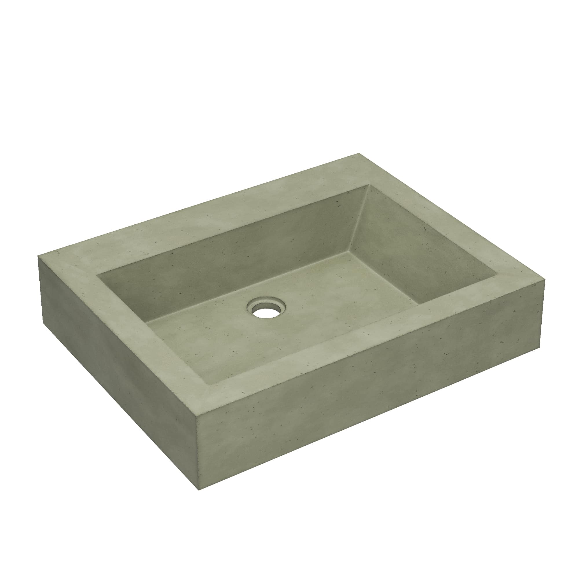 Native Trails Natoma 24" x 19" Rectangle Wall Mount NativeStone Concrete ADA Bathroom Sink, Sage, NSL2405-GX Product Image