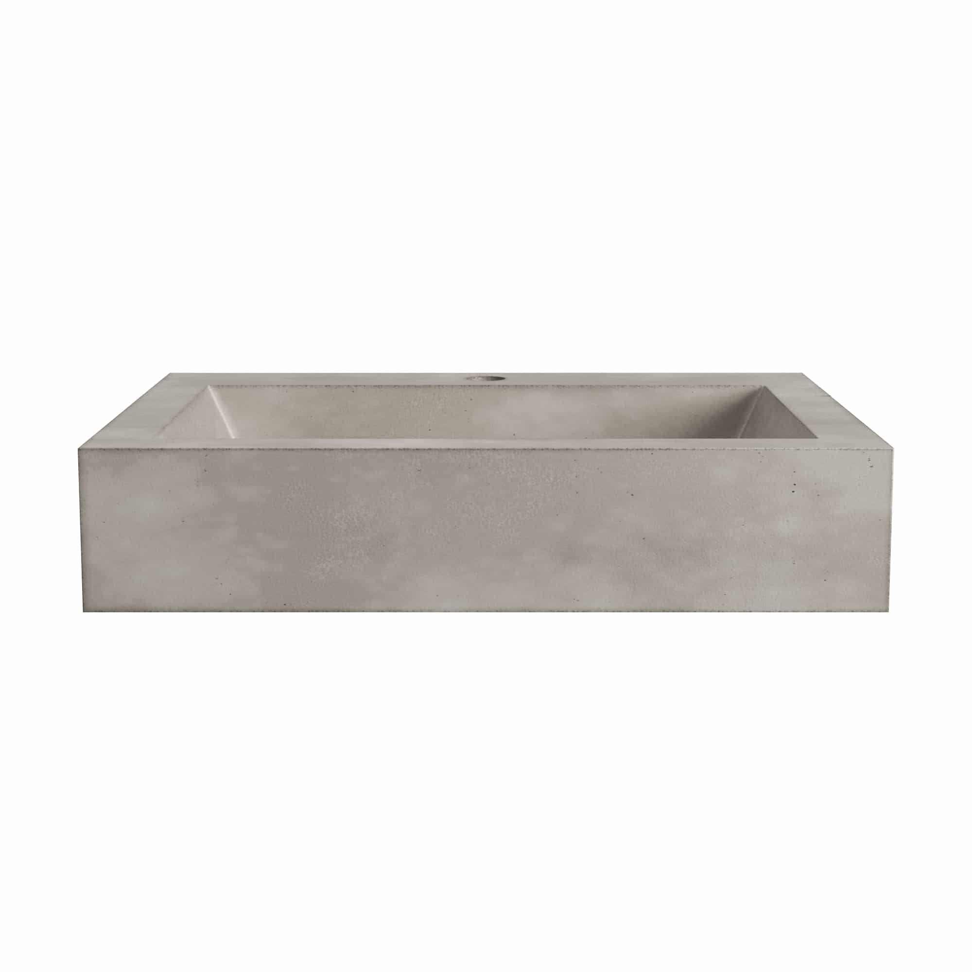 Native Trails Natoma 24" x 19" Rectangle Wall Mount NativeStone Concrete ADA Bathroom Sink, Ash, NSL2405-A Product Image