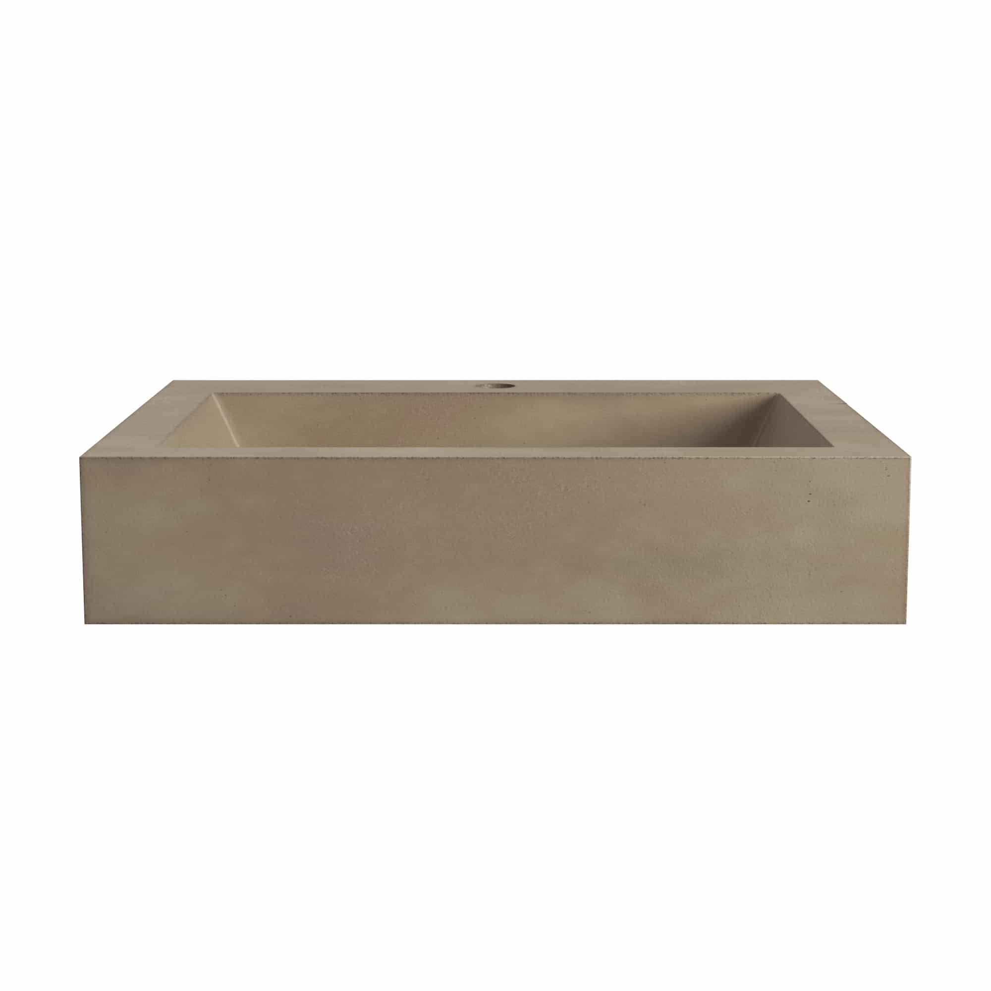 Native Trails Natoma 24" x 19" Rectangle Wall Mount NativeStone Concrete ADA Bathroom Sink, Sand, NSL2405-D Product Image