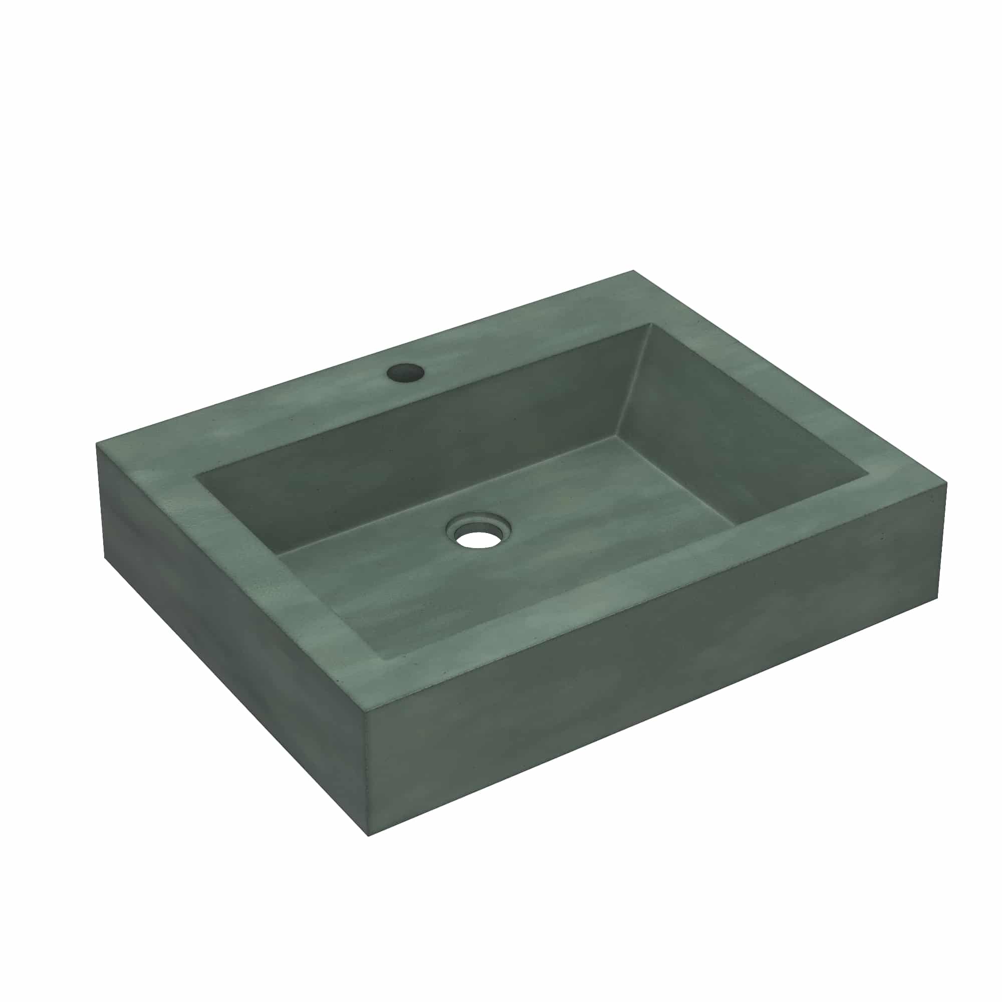 Native Trails Natoma 24" x 19" Rectangle Wall Mount NativeStone Concrete ADA Bathroom Sink, Earth, NSL2405-E