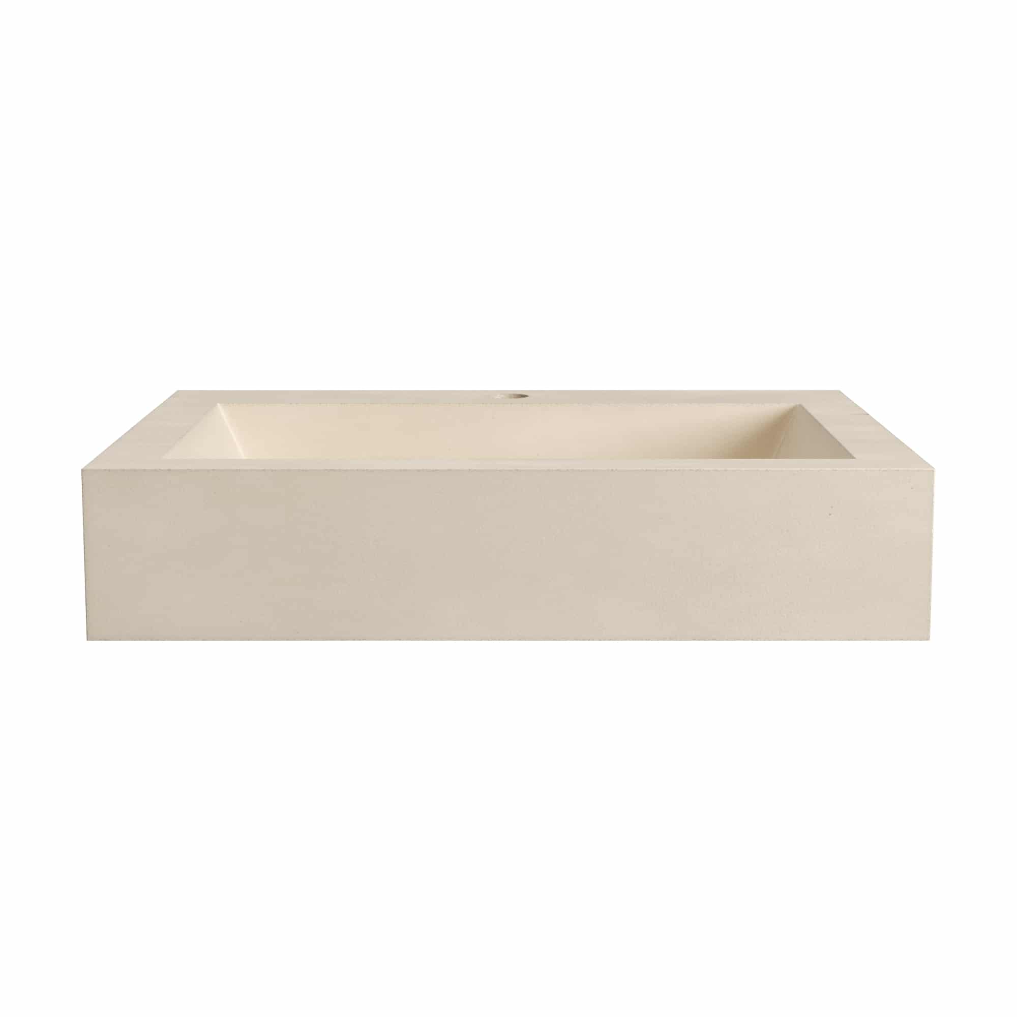 Native Trails Natoma 24" x 19" Rectangle Wall Mount NativeStone Concrete ADA Bathroom Sink, Pearl, NSL2405-P Product Image