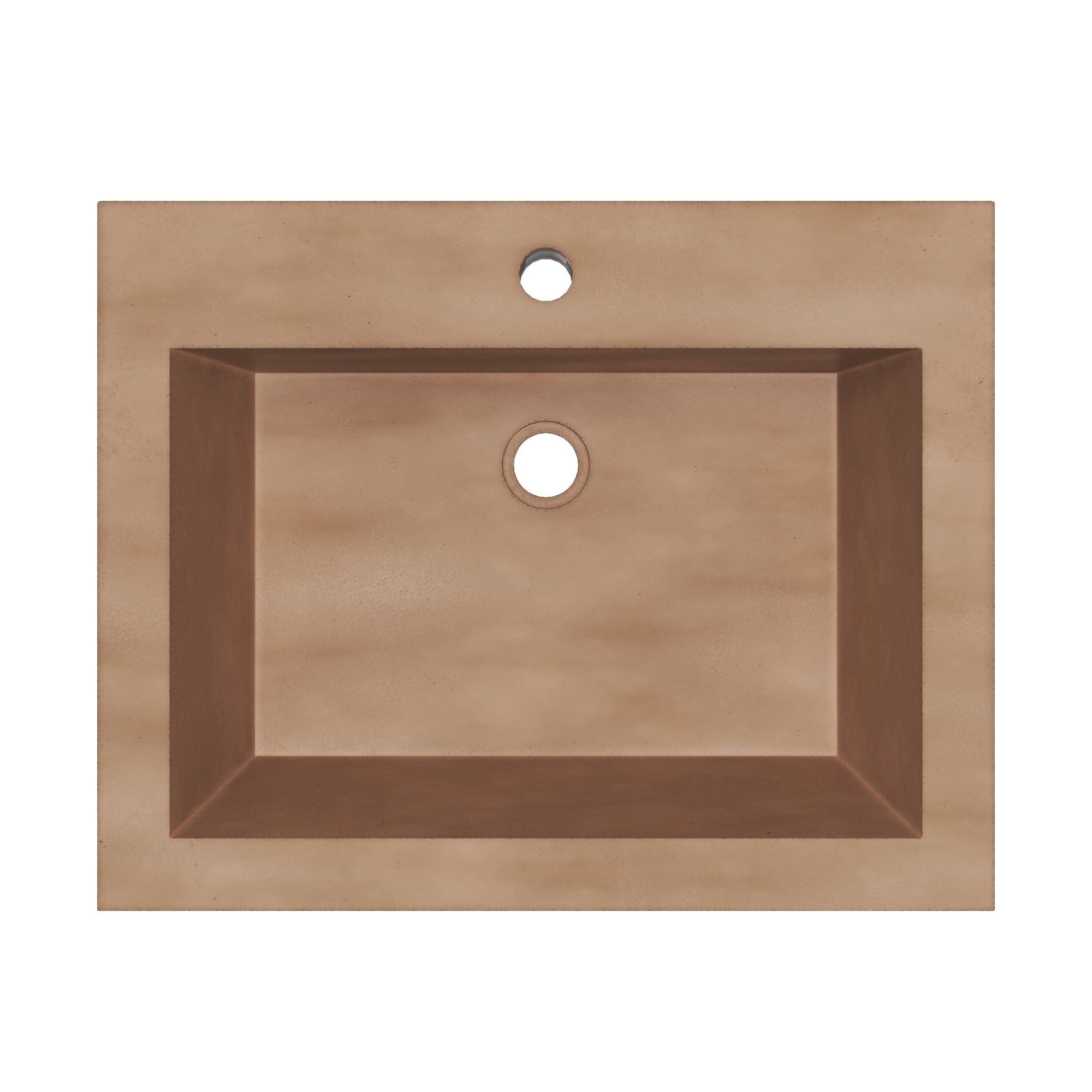 Native Trails Natoma 24" x 19" Rectangle Wall Mount NativeStone Concrete ADA Bathroom Sink, Terracotta, NSL2405-T Product Image