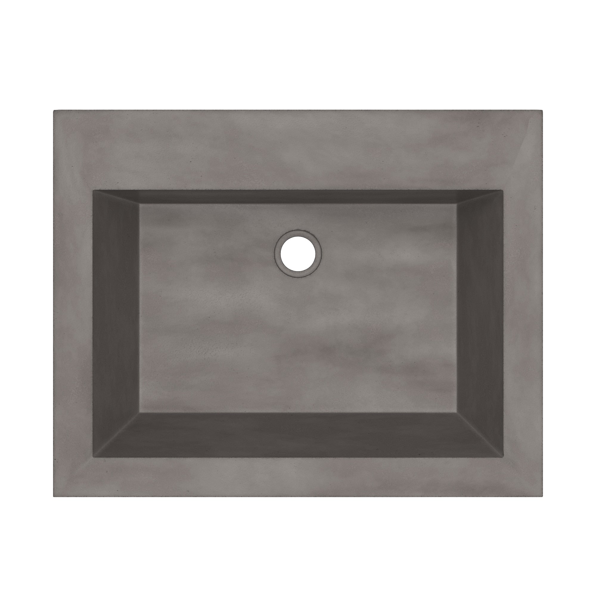 Native Trails Natoma 24" x 19" Rectangle Wall Mount NativeStone Concrete ADA Bathroom Sink, Slate, NSL2405-SX Product Image