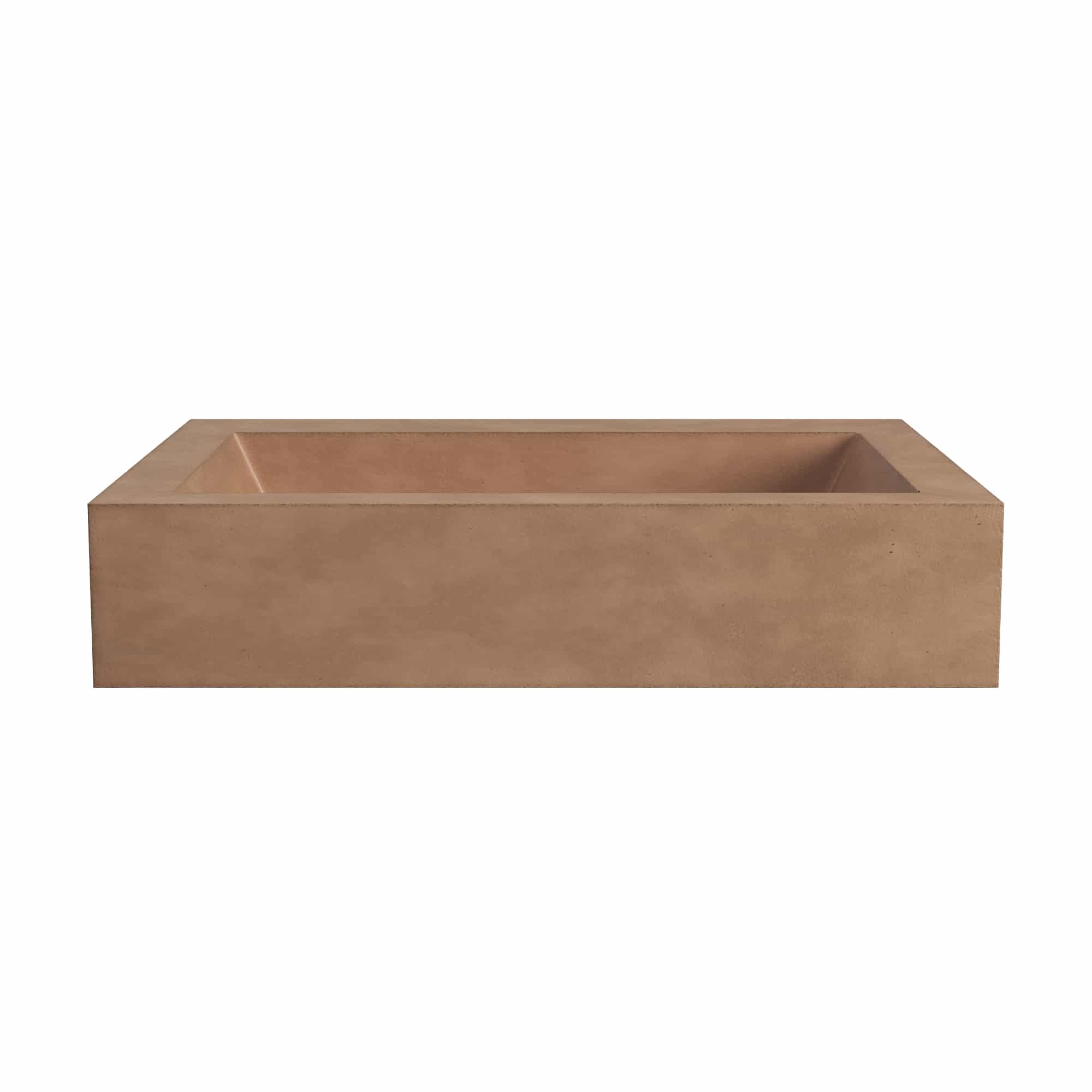 Native Trails Natoma 24" x 19" Rectangle Wall Mount NativeStone Concrete ADA Bathroom Sink, Terracotta, NSL2405-TX Product Image
