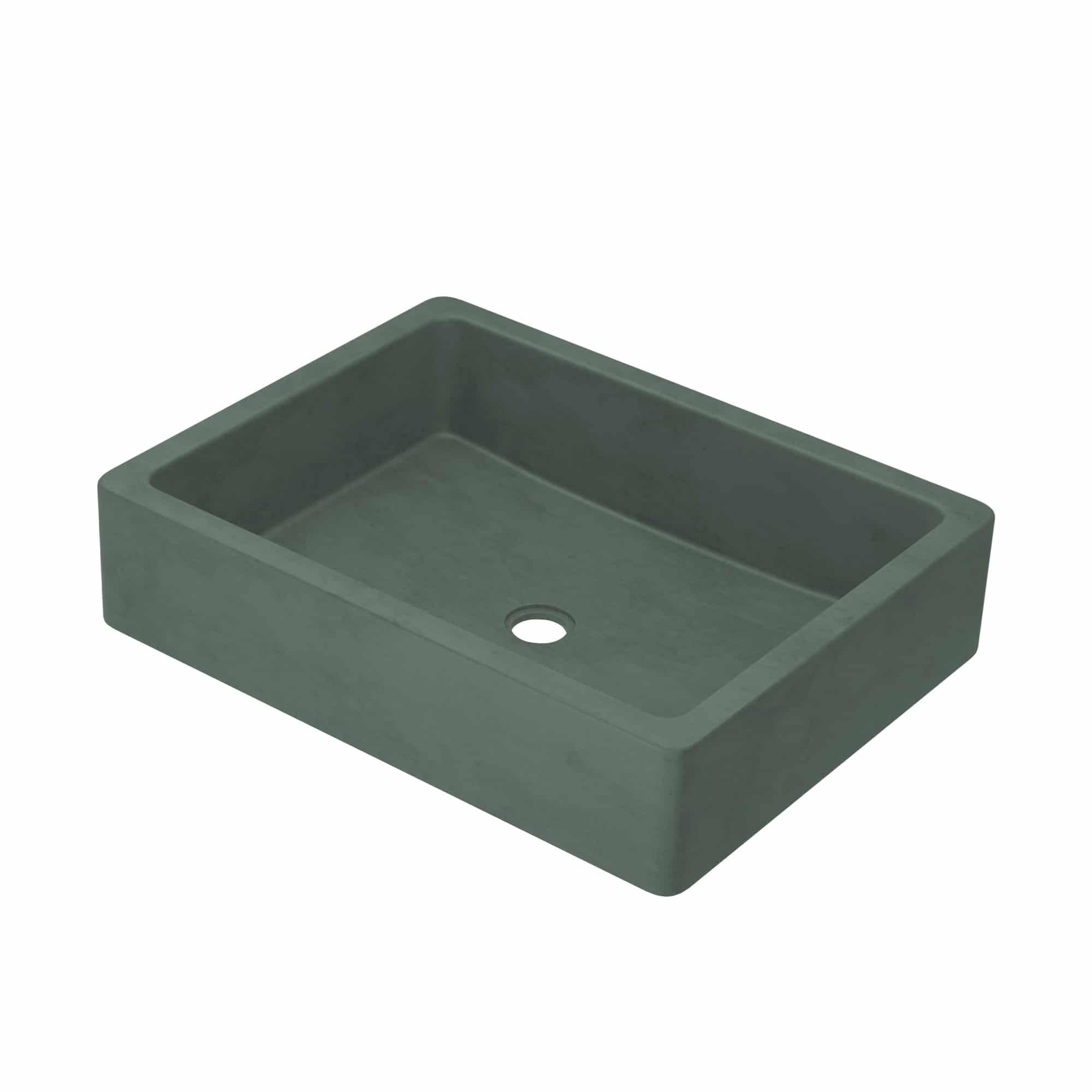 Native Trails Nipomo 19.5" x 15" Rectangle NativeStone Concrete ADA Farmhouse Bathroom Sink, Forest, NSL1915-F Product Image