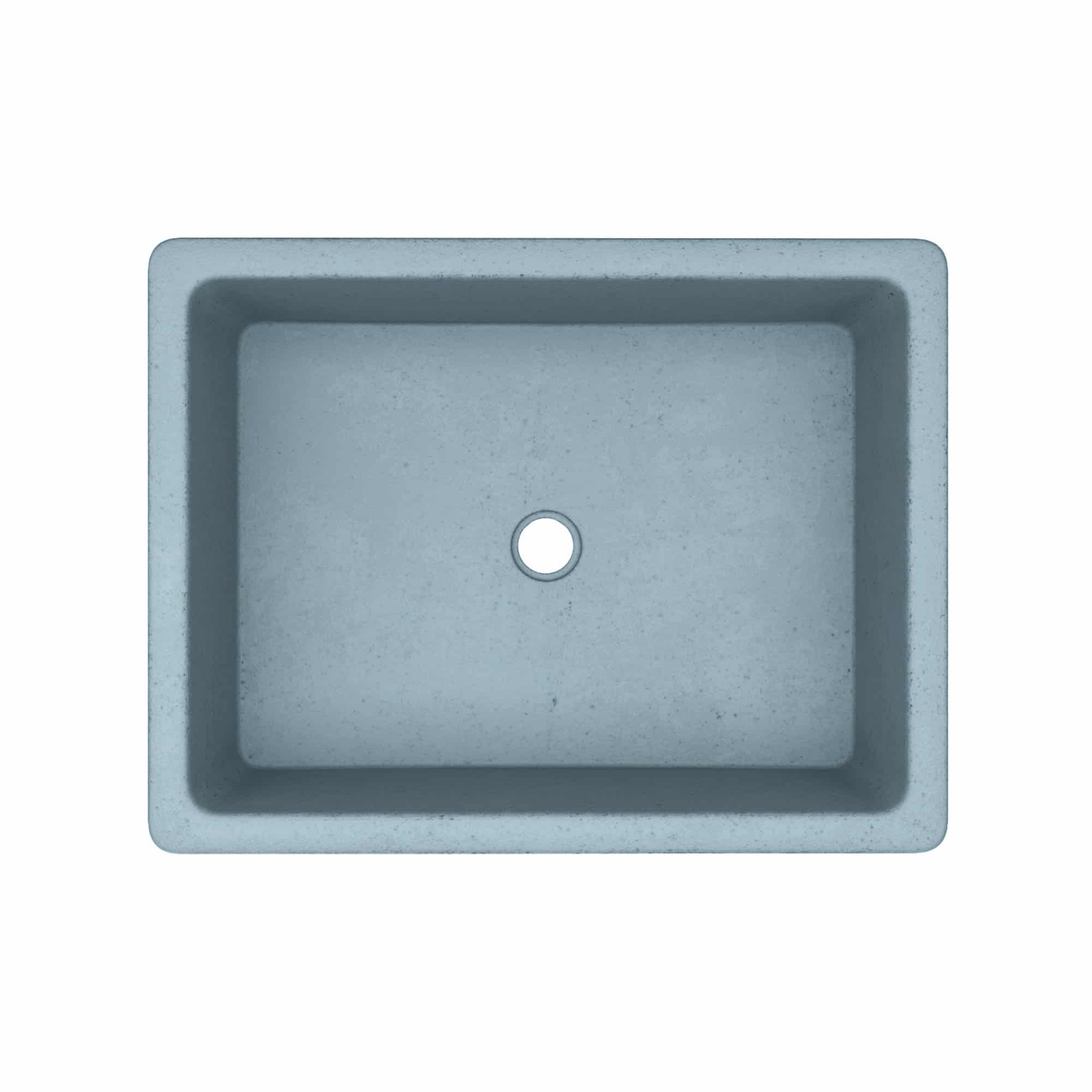 Native Trails Nipomo 19.5" x 15" Rectangle NativeStone Concrete ADA Farmhouse Bathroom Sink, Ocean, NSL1915-O