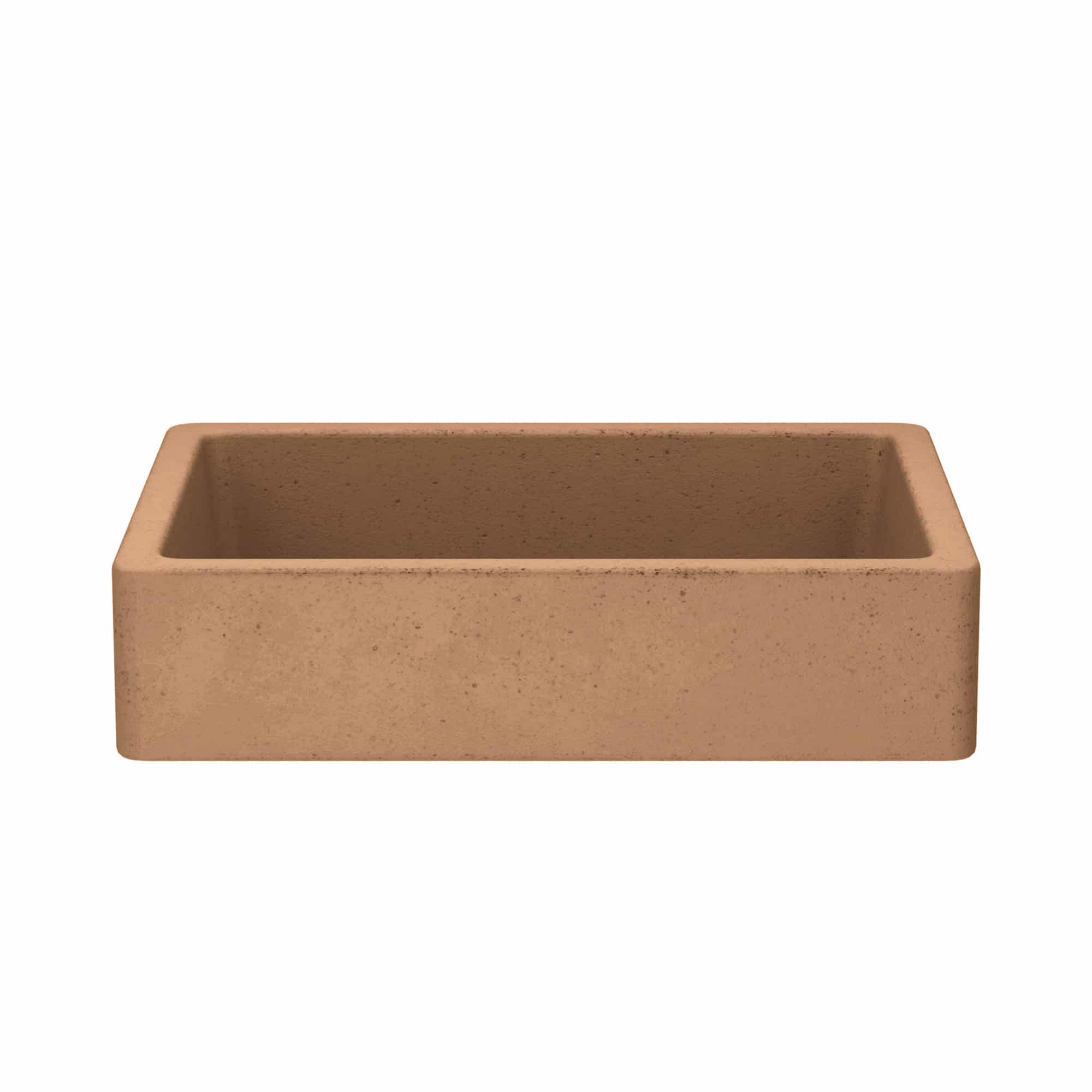 Native Trails Nipomo 19.5" x 15" Rectangle NativeStone Concrete ADA Farmhouse Bathroom Sink, Terracotta, NSL1915-T Product Image