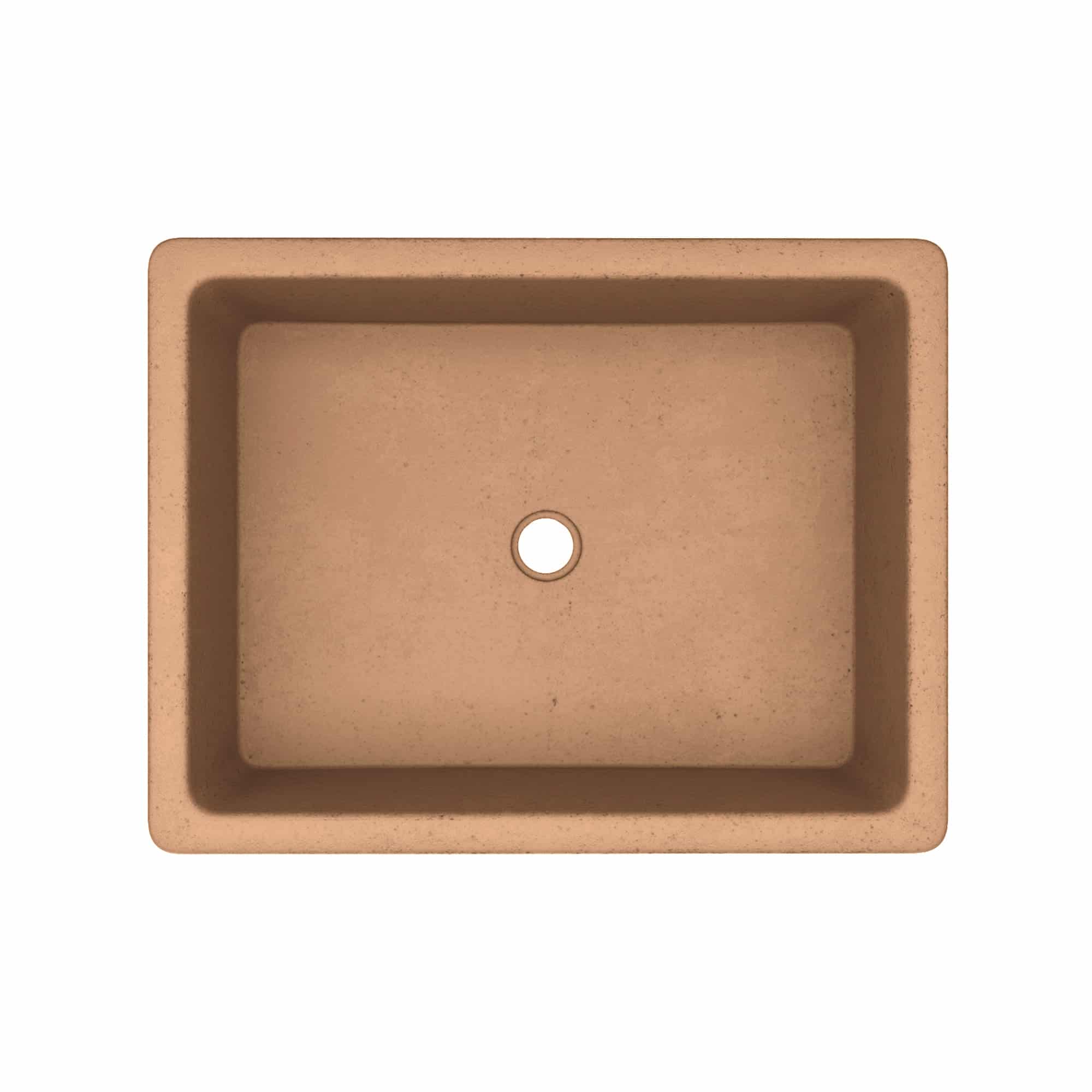 Native Trails Nipomo 19.5" x 15" Rectangle NativeStone Concrete ADA Farmhouse Bathroom Sink, Terracotta, NSL1915-T Product Image