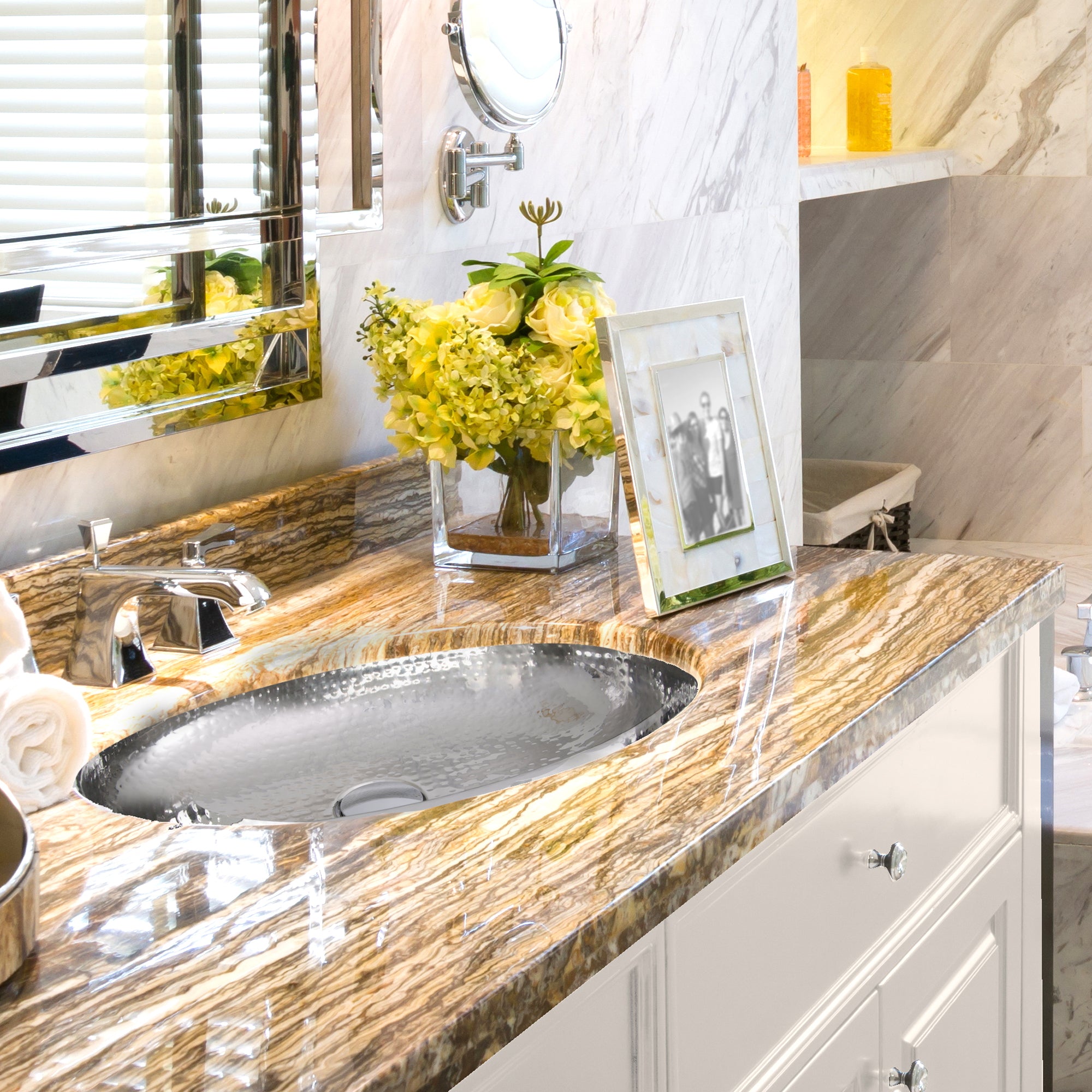 Nantucket Sinks Brightwork Home 18" Stainless Steel Bathroom Sink, OVS-OF
