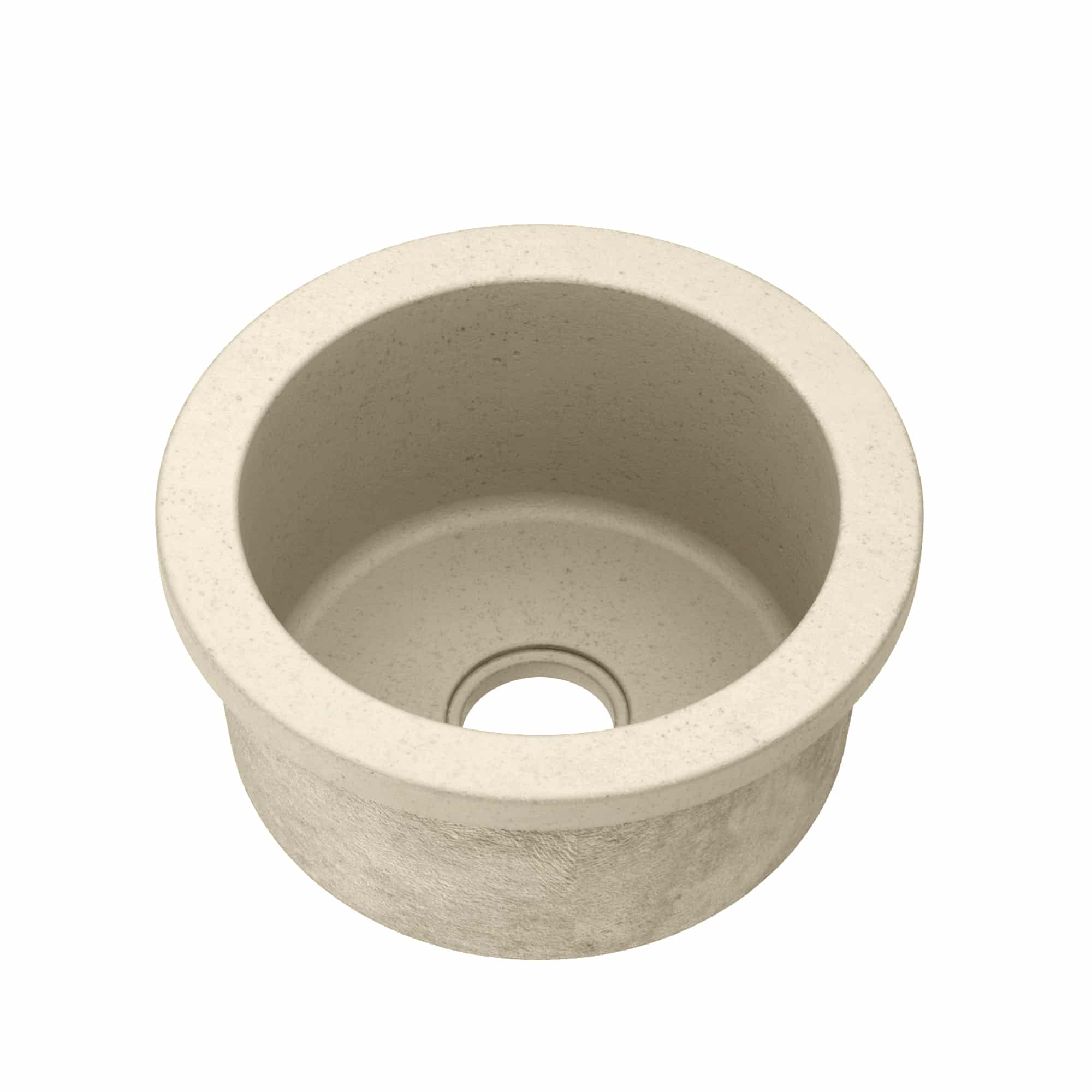 Native Trails Olivos 16" Round NativeStone Concrete Bar/Prep Sink, Sand, NSB1607-D