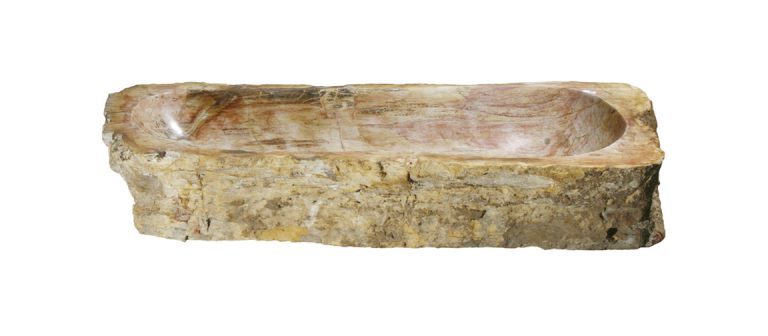 Allstone 29.5″ x 12.5″ x 5.5″ Petrified Wood Stone Vessel Sink, Red Orange, PEWD-#031