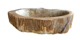 24" Petrified Wood Stone Vessel Sink, Honed, Beige, Brown, PEWD-#2114