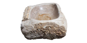 Alternate Image for Allstone 33"x16.5"x7.5" Petrified Wood Stone Vessel Sink, Beige, Taupe, PEWD-#2124