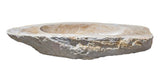 Allstone 35.5"x13"x6" Petrified Wood Stone Vessel Sink, Beige, PEWD-#273