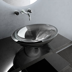 Alternate Image for MaestroBath 15" Nebbia Luxury Oval Vessel ADA Bathroom Sink, Black, Crystal, PLI-NEO-BLK